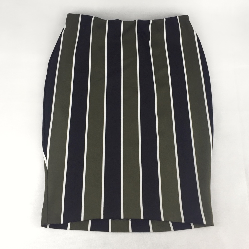 Striped Pencil Skirt